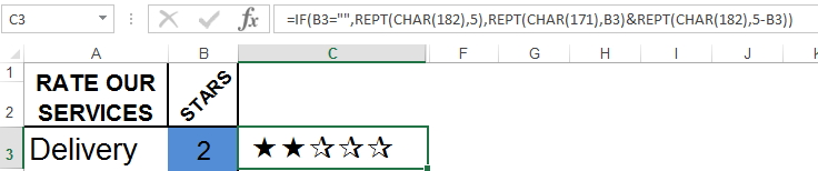 star-rating IN EXCEL