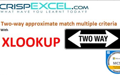 XLOOKUP Two-way approximate match multiple criteria