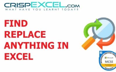 How to Find and Replace ANYTHING in Excel
