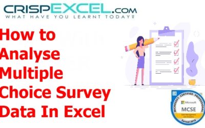 How to Analyse Multiple Choice Survey Data In Excel
