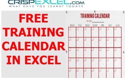 FREE TRAINING CALENDAR IN EXCEL