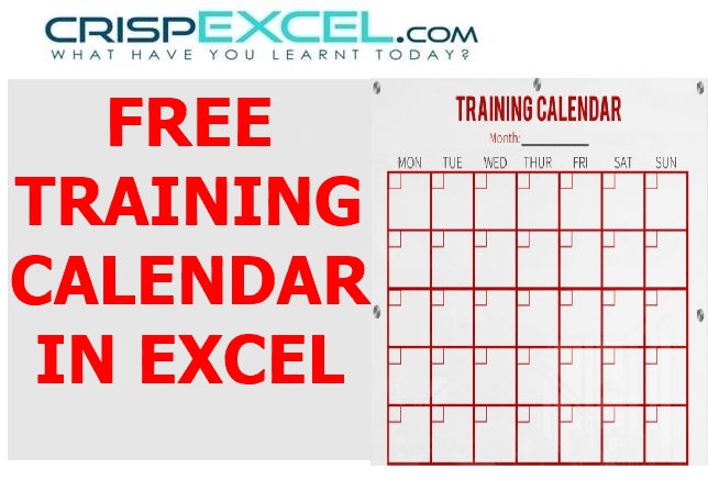 FREE TRAINING CALENDAR IN EXCEL