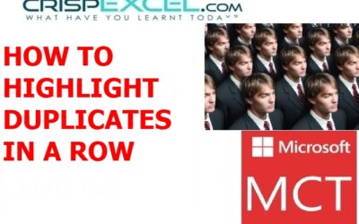 How to Highlight Duplicates in Rows