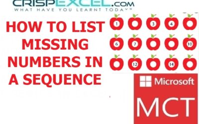 How to List Missing Numbers In a Sequence