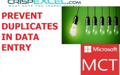 How To Prevent Duplicates In Data Entry in Excel