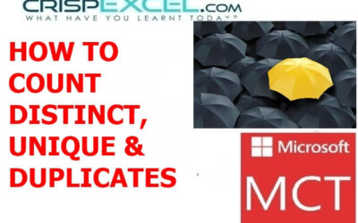 How to Count Distinct, Unique and Duplicates In Excel