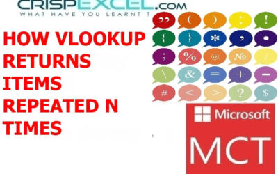 How VLOOKUP Returns Items Repeated N Times