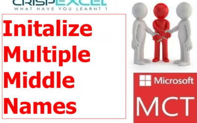 How to Initialize Multiple Middle Names In Excel